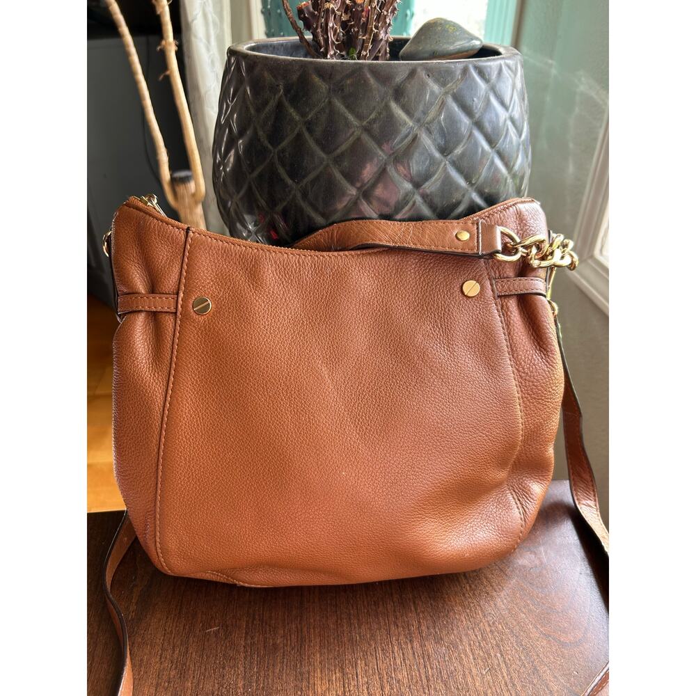Authentic Michael Kors shoulder handbag Model AV-1405 brown gold - Picture 3 of 15